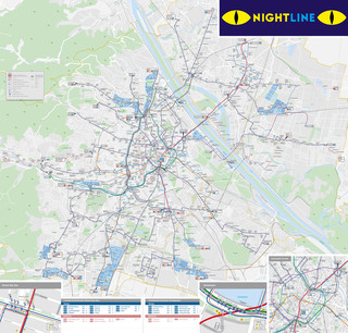 Map of Vienna Nightline night bus network